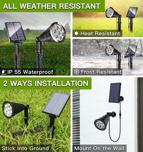 MEIHONG solar spot light weatherproof build withstands rain and snow.