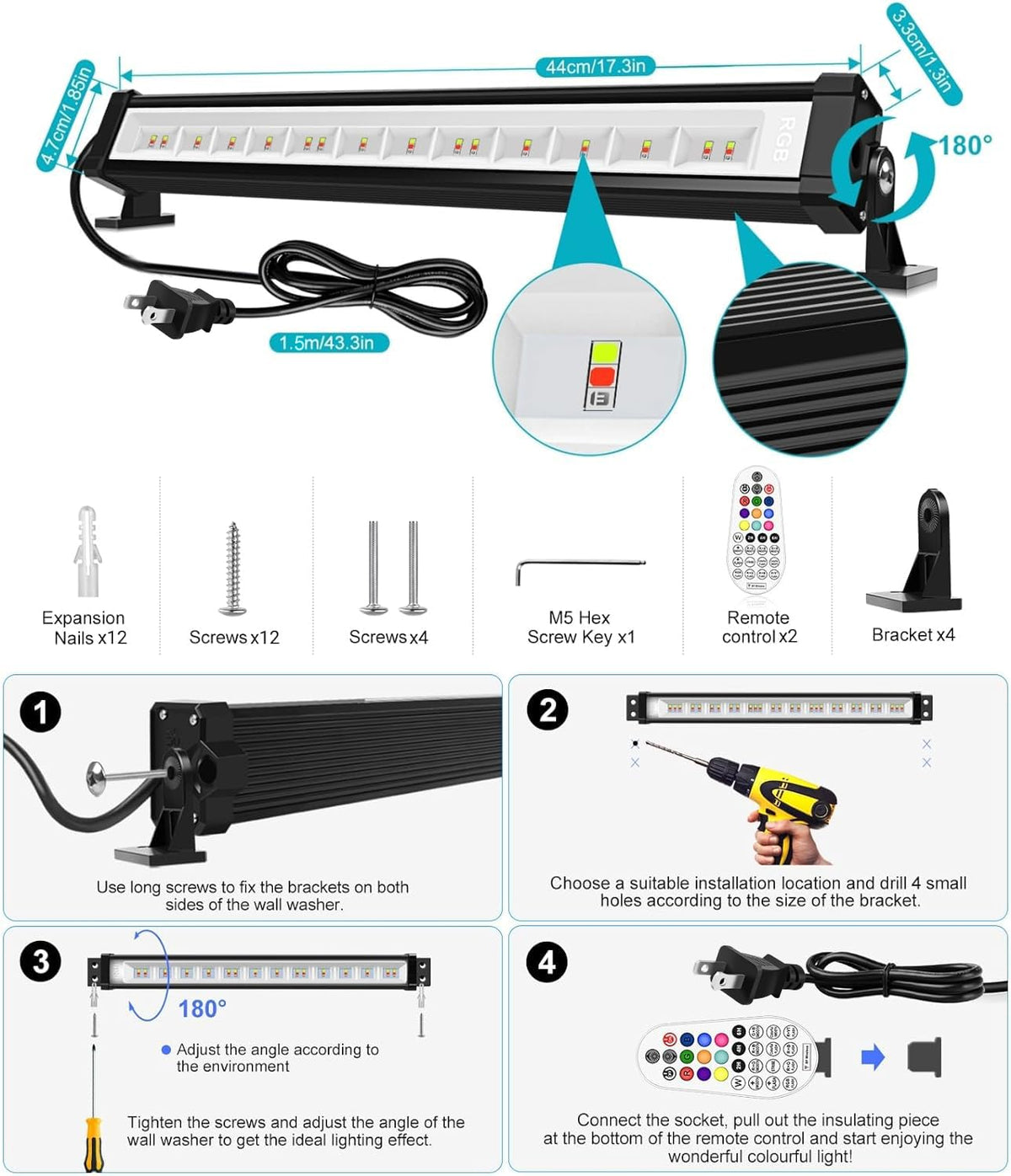 MEIKEE outdoor wall washer ideal for holidays and stage backdrops.
