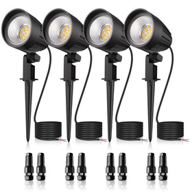MEIKEE 7W wall-mount landscape light emits warm 2700K glow for entryways.