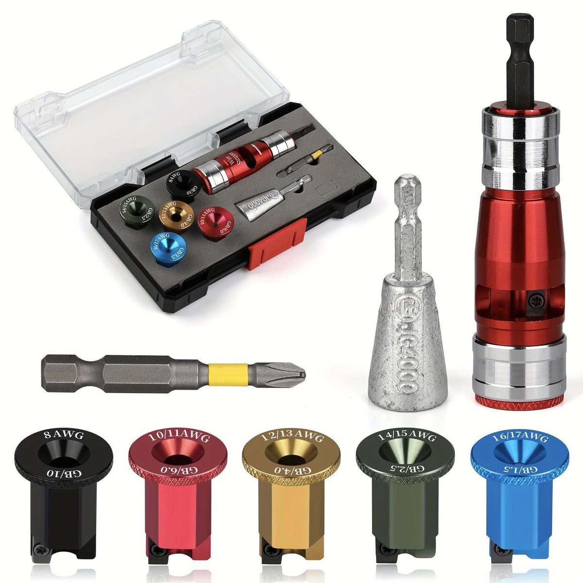 MEIKELA MEI 8-in-1 drill wire stripper setup for quick prep and reuse.