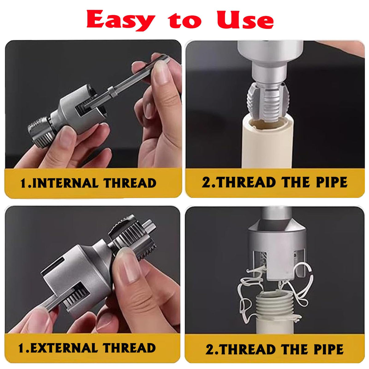 MEILLYOCEAN threader is compatible with standard drills for fast threading.