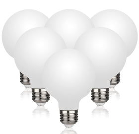 Meilux G25 warm white globe bulb in bathroom delivering cozy ambience