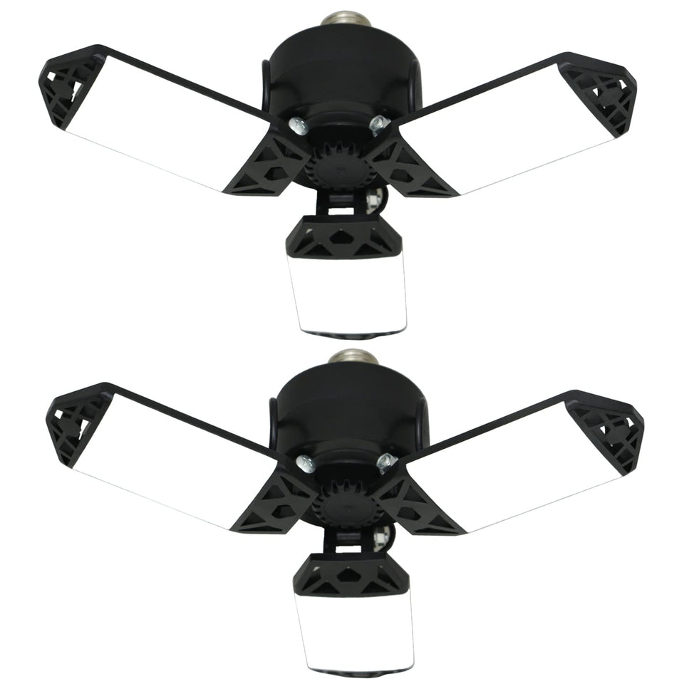 Meiqils 2-pack 80W LED garage light brightens workspace with 8000 lumens
