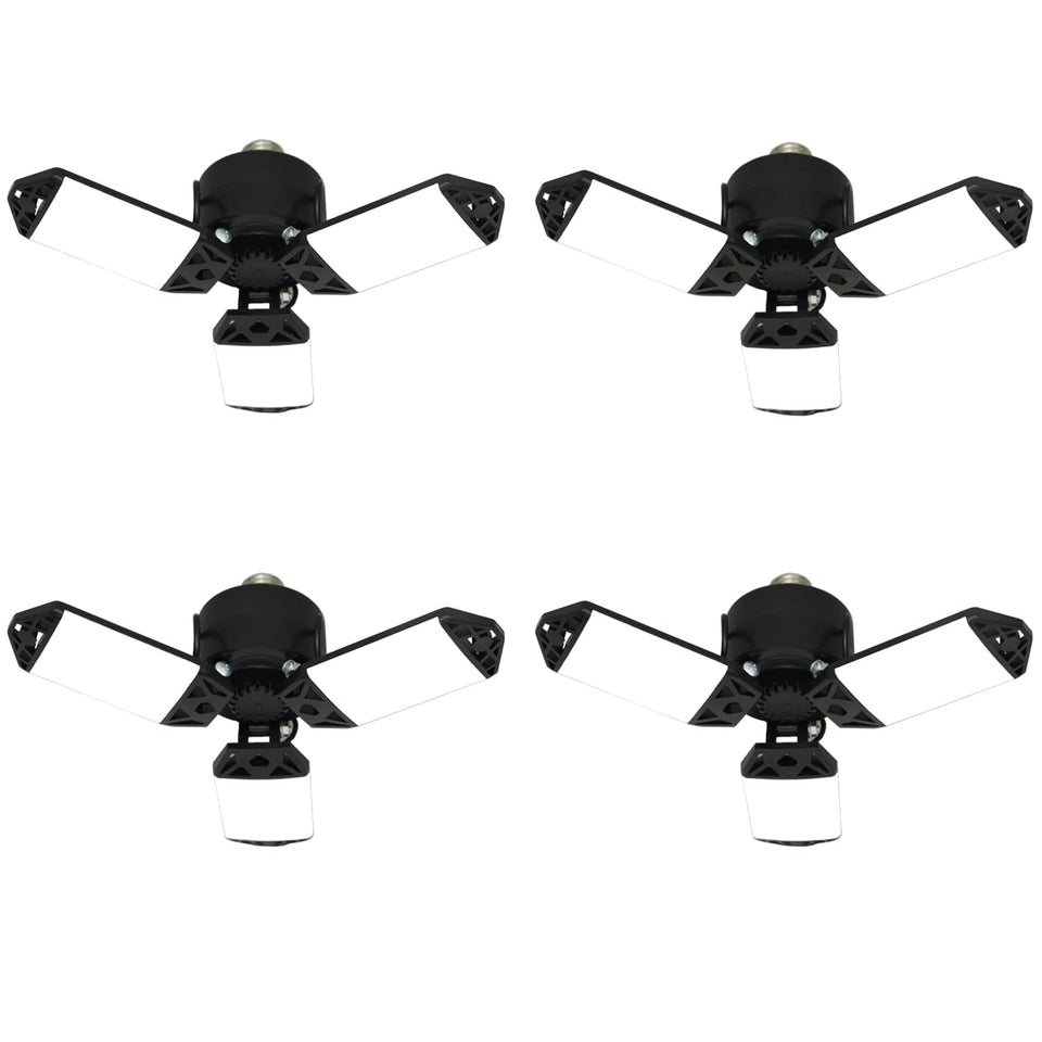 Meiqils LED garage light with 80W and three panels for brighter workspaces.