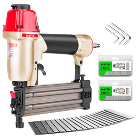 Meite F50C pneumatic brad nailer front view for powerful trim work