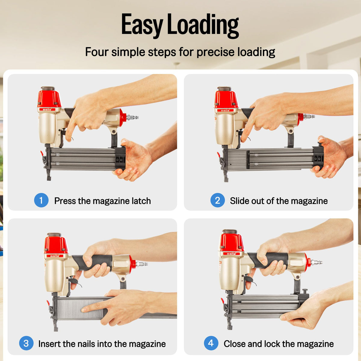Meite F50C visual nail level window helps monitor nails