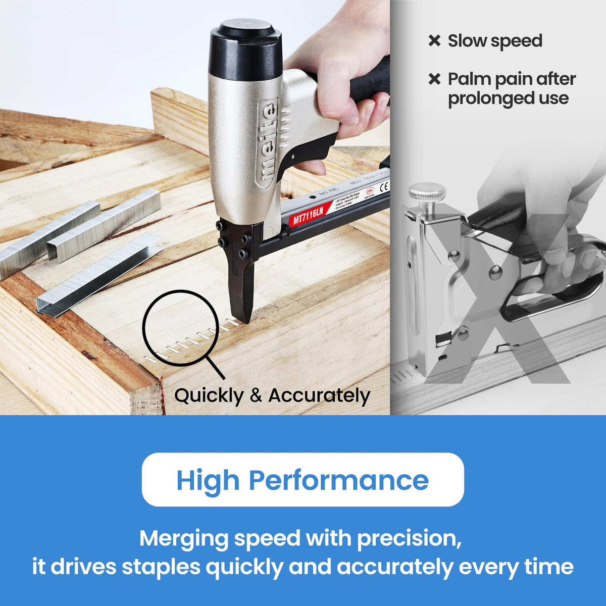 MT7116LN package includes hex wrench and manual for quick setup.