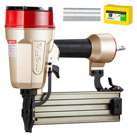 Meite ST64E concrete nail gun driving nails into concrete and wood
