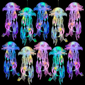 MEIWUTIE jellyfish lantern blue glow for underwater party ambience