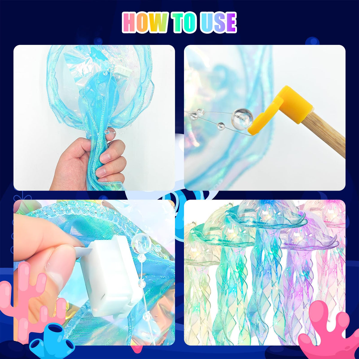 MEIWUTIE jellyfish lantern LED modes for versatile lighting