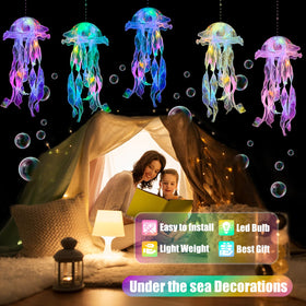 MEIWUTIE jellyfish lantern yellow glow bright ocean mood