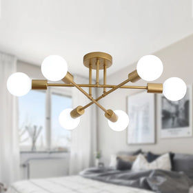 MEIXISUE Gold Modern Sputnik chandelier dimensions fit above tables and entryways