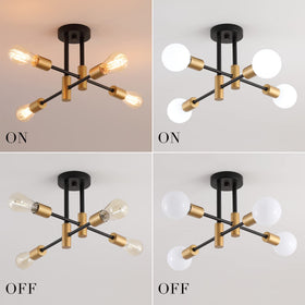 Meixisue gold four-light chandelier ships UL-listed for safety