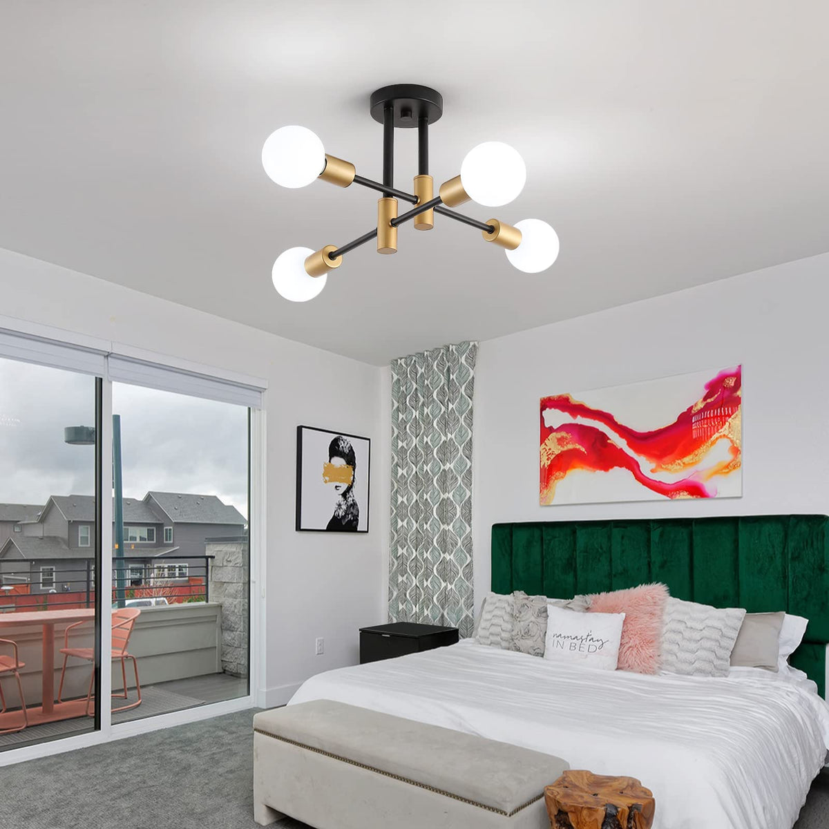 Meixisue sputnik ceiling fixture enhances hallways with mid century flair