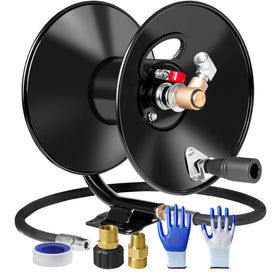 MEKOH hose reel with metal body designed for tough outdoor use