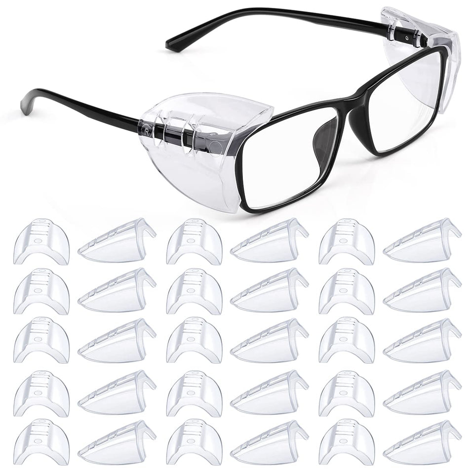 MELASA 15-pairs side shields for eye protection on small to medium glasses.