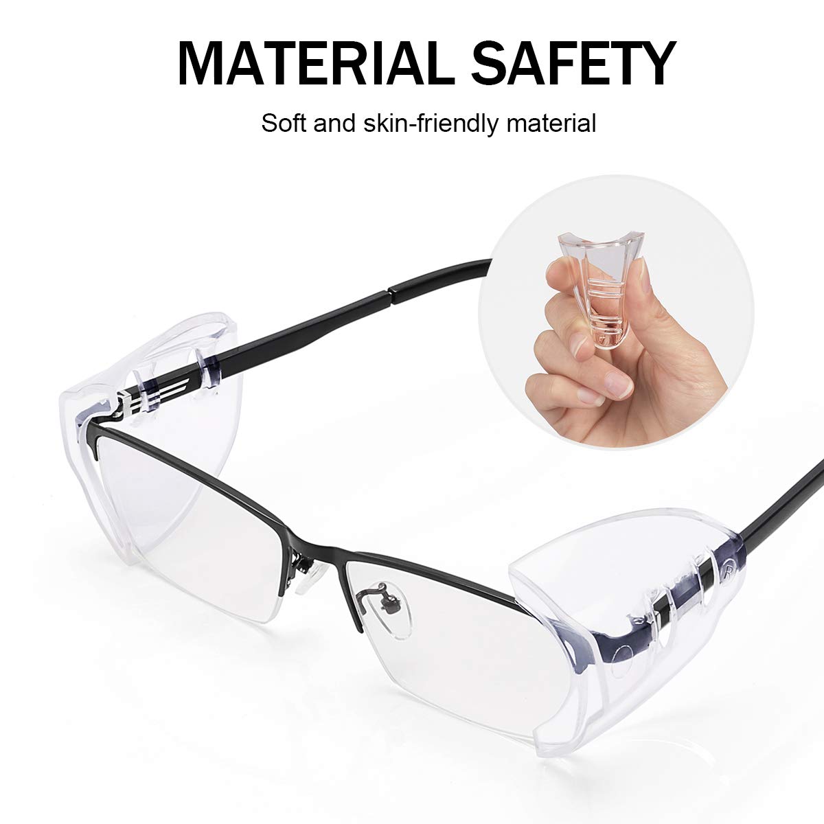 MELASA universal-fit shields adapt to S to L frames for versatile use.