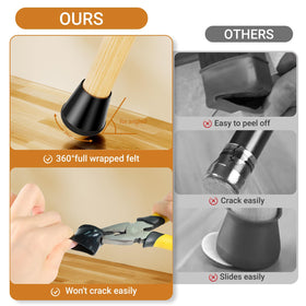 Meldel durable TPE with pressed felt resists tearing and detachment.