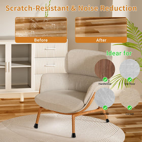 Meldel thickened silicone caps ensure a secure grip on chair legs.