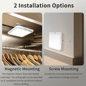 Meliya 8000mAh battery-powered ceiling light with magnetic installation for easy setup.