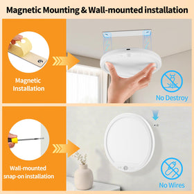 Compact 180x180x15 mm design fits tight ceilings