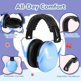 Adjustable headband on MelonArt headphones fits growing child.