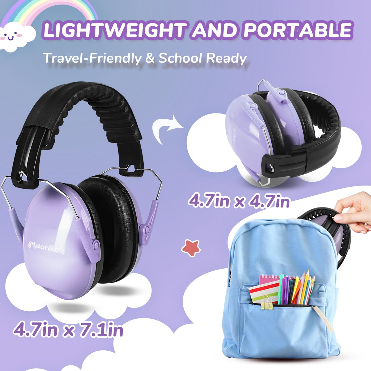 MelonArt headphones in concert or airport environments.