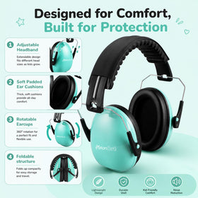 MelonArt Kids Ear Protection memory foam cushions for soft, breathable comfort