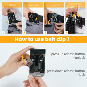 MELOTOUGH adjustable tool pocket adapts to different tool sizes.