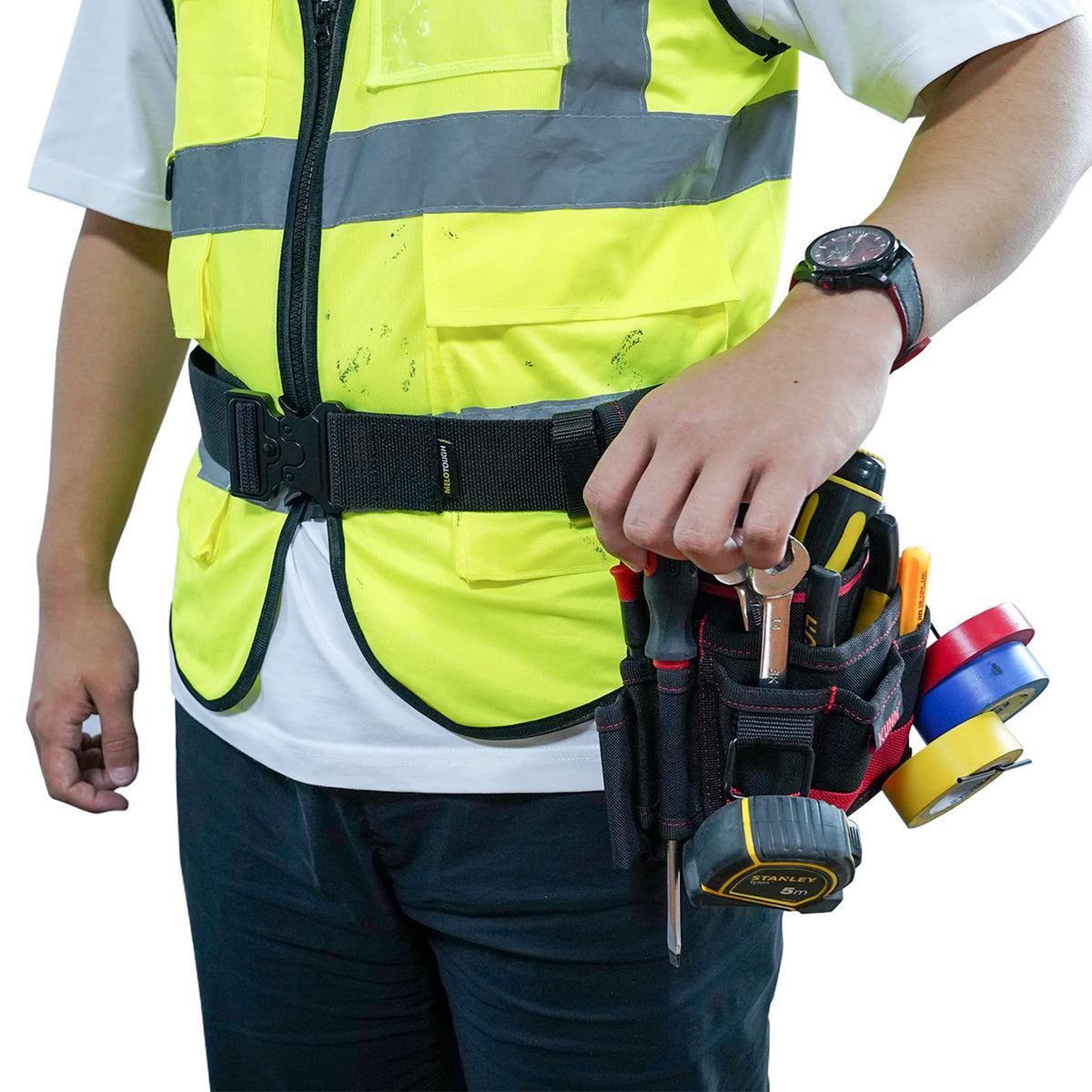 MELOTOUGH packaging presentation highlights durable tool belt readiness.
