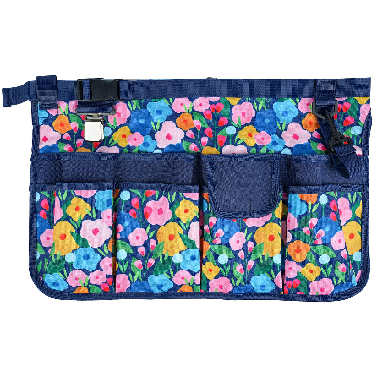 MELOTOUGH bucket caddy organizer portable tool tote design with blue flower accent