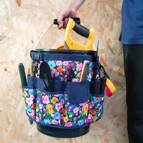 MELOTOUGH bucket caddy organizer tape measure holder and key hook feature