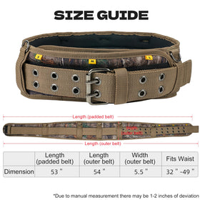 MELOTOUGH camo tool belt adjustable setup for versatile fits.