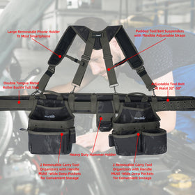 MELOTOUGH camo tool belt detachable organizers keep essentials within reach