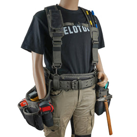 MELOTOUGH camo tool belt heavy-duty suspenders distribute weight evenly