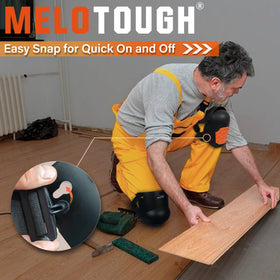 MELOTOUGH knee pads on construction site offering durable kneeling protection.