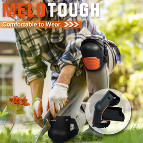MELOTOUGH knee pads during flooring installation provide steady support.