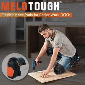 MELOTOUGH knee pads in hinged design enabling natural movement during tasks.