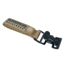 Swivel snap hook in black attached to the MELOTOUGH glove clip