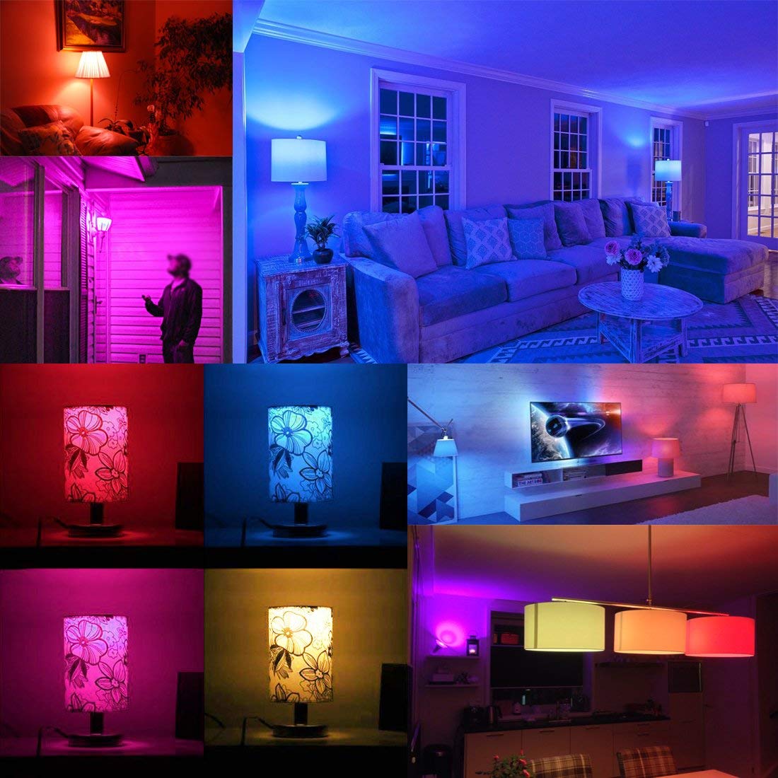 MELPO 5700K 500LM RGBW bulb delivers bright white and color options.