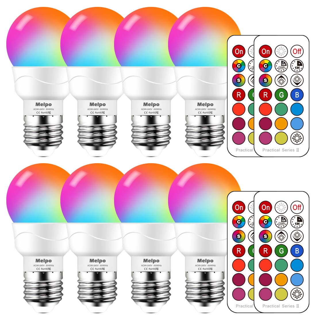 MELPO LED color changing bulb with remote provides flexible mood lighting.