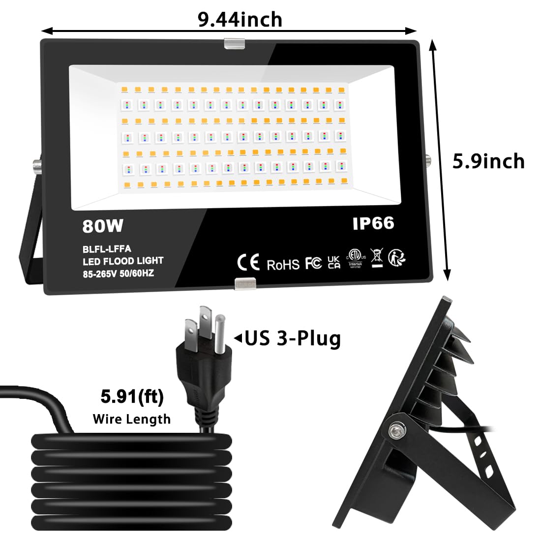 MELPO 2-pack flood lights for landscape lighting