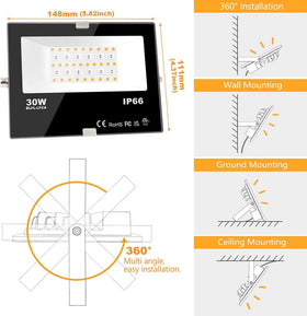 MELPO IP66 rating protects outdoor fixtures against rain and dust.