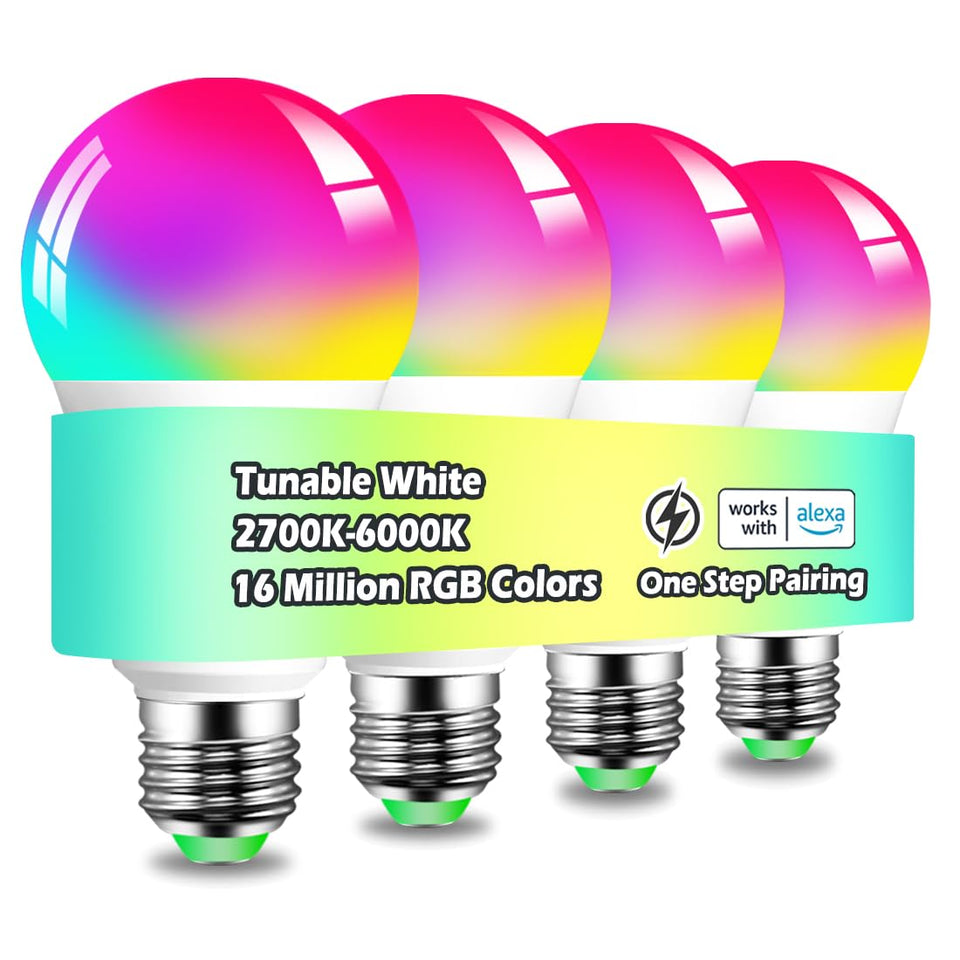 MELPO smart light bulbs front view offering bright lighting for streaming setups