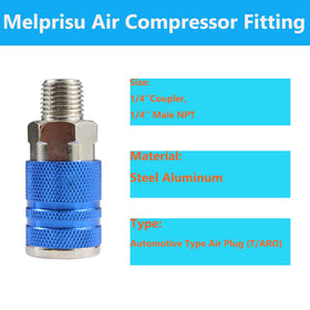 Melprisu 1/4NPT female plug demonstrates quick disconnect