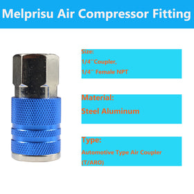 Melprisu 1/4NPT male plug demonstrates sturdy connection