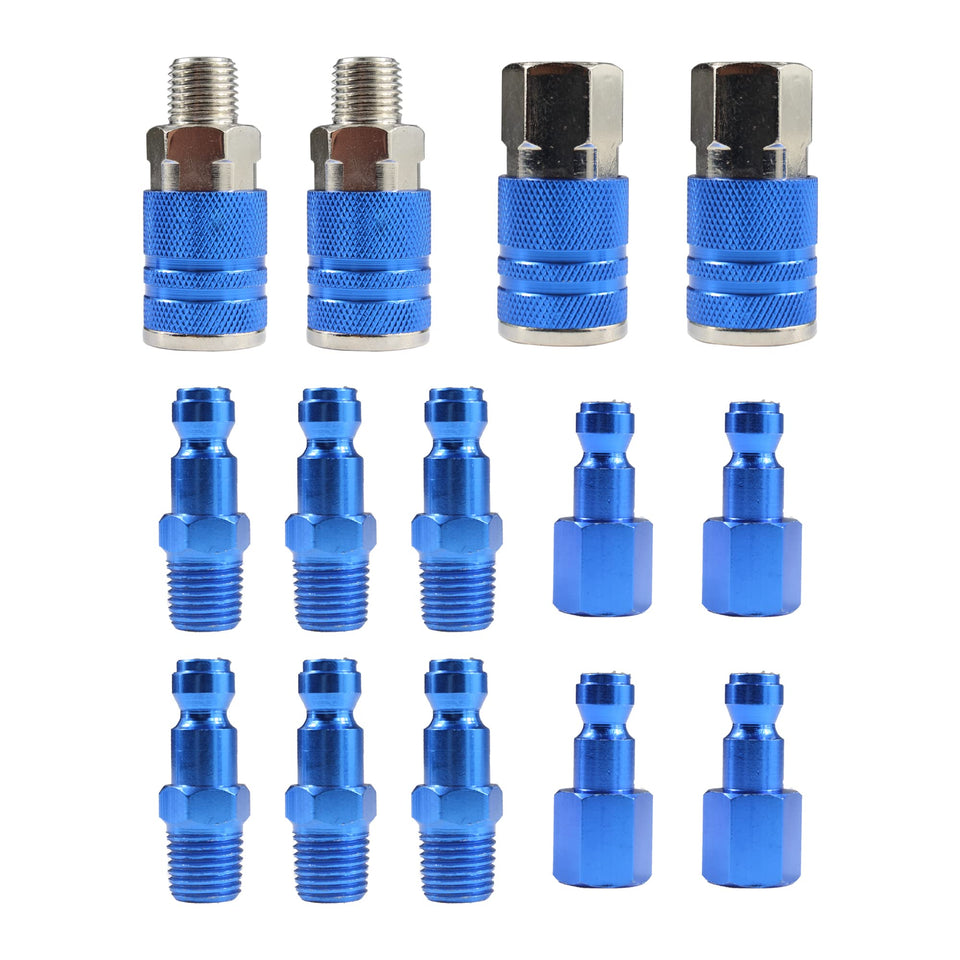 Melprisu air fittings assembly shows aluminum quick-connect system for faster setup