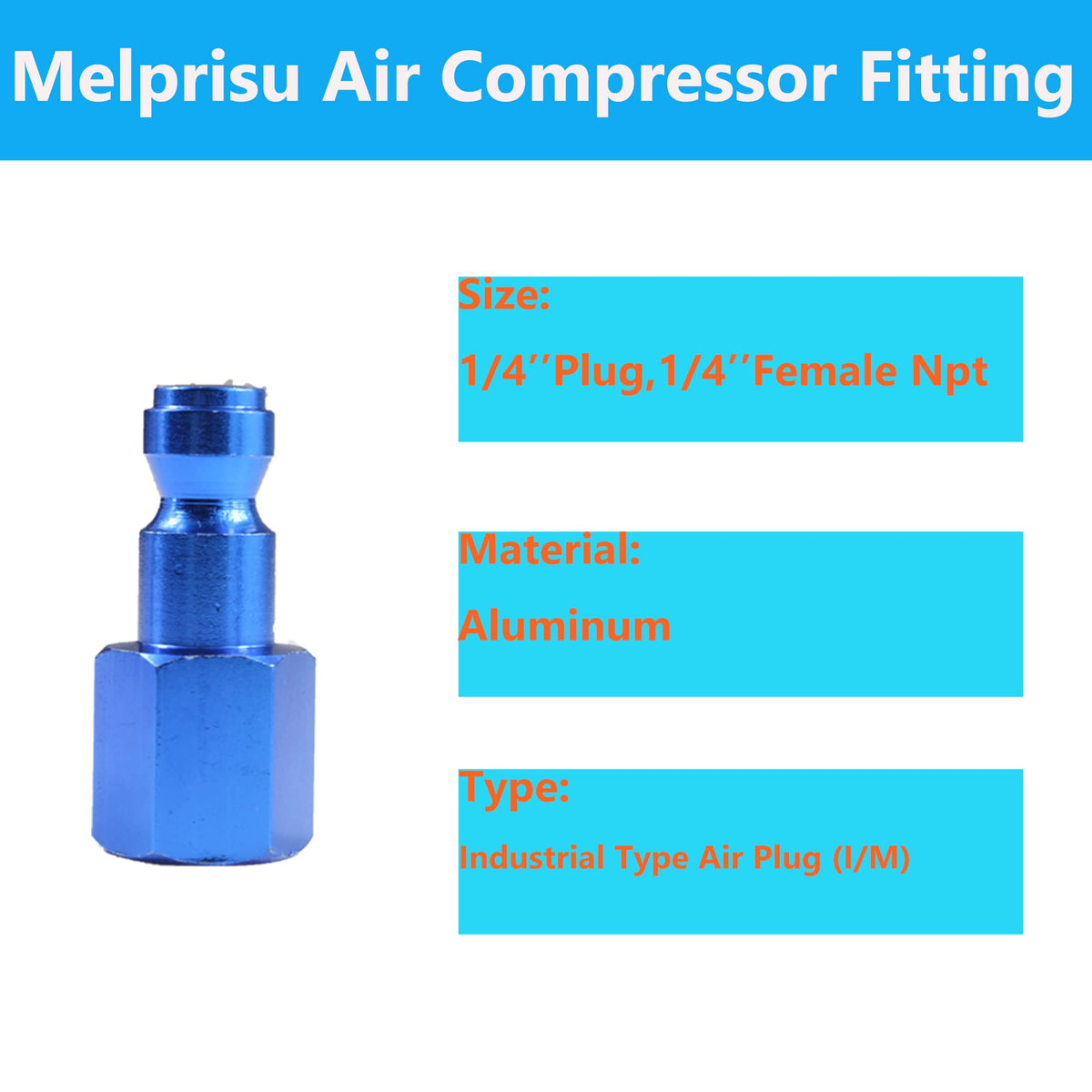 Melprisu auto-style plug set supports versatile air line hookups