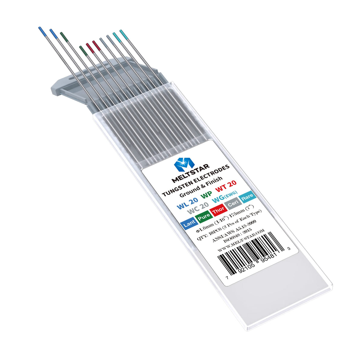 MELTSTAR cerium tungsten electrode offers reliable arc starts across steels.