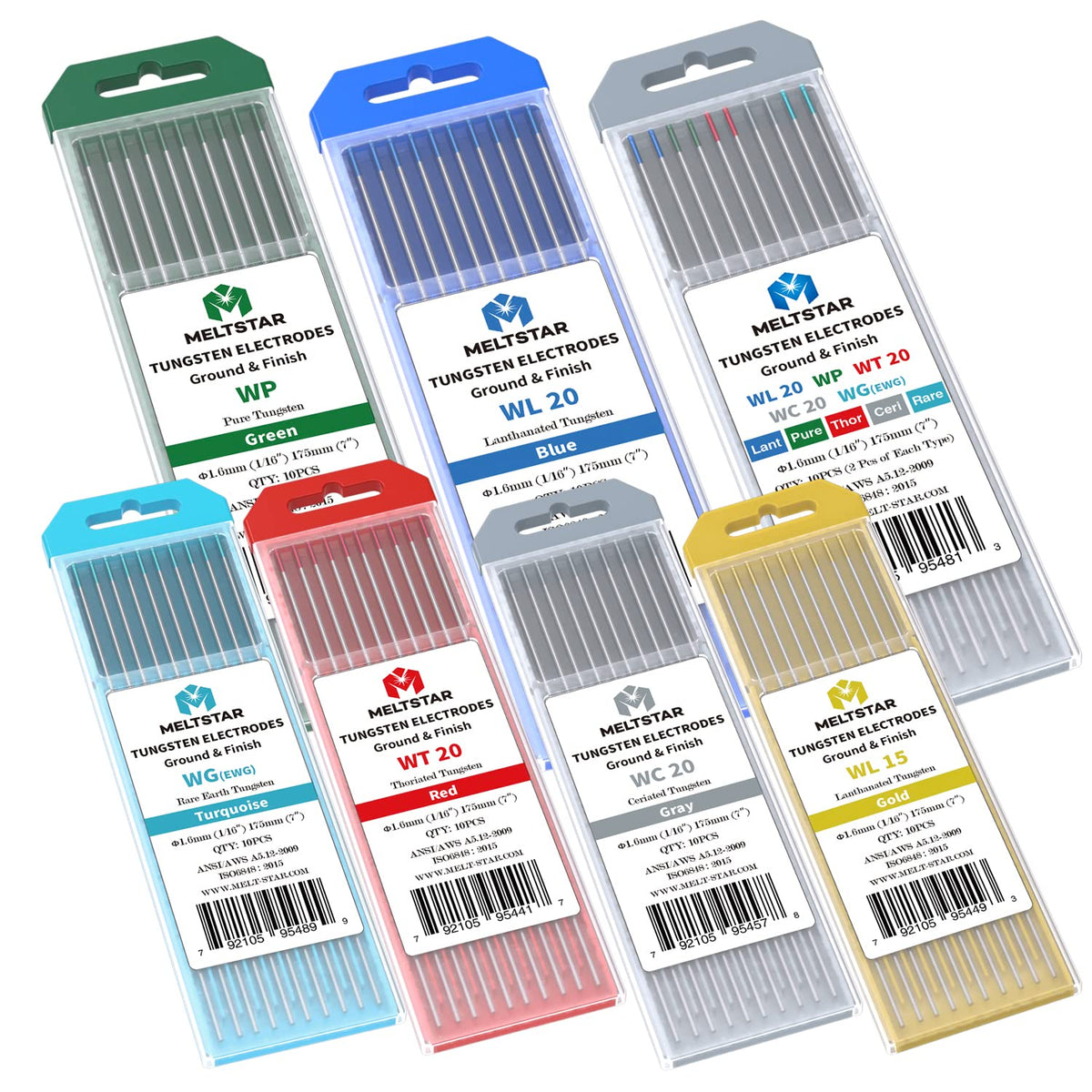 MELTSTAR mixed electrodes pack is a convenient, ready-to-use TIG solution.